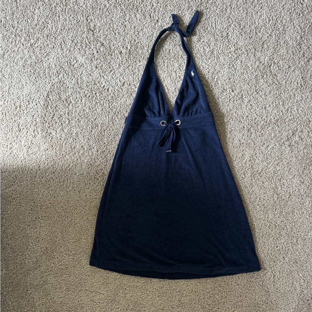 Vintage Ralph Lauren Navy Halter Top Dress